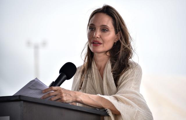 Angelina Jolie Joins Friends for Sunday Brunch in NYC