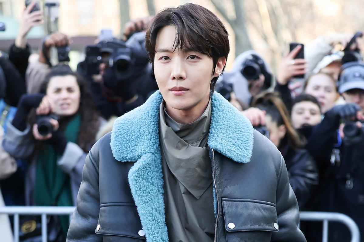 J-Hope attends the Hermes Menswear Fall-Winter 2023-2024 show as