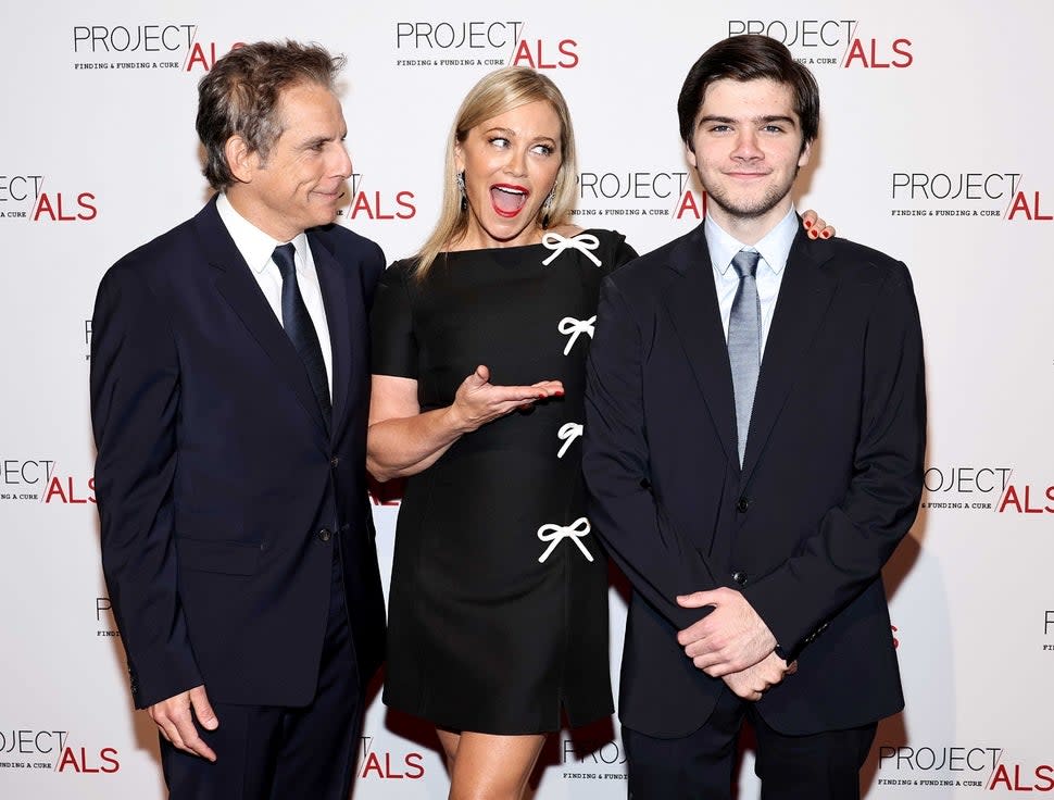 Ben Stiller, Christine Taylor, and Quinlin