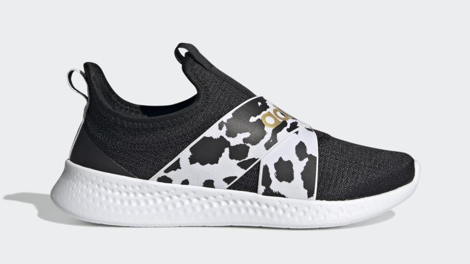 The cow print colorway of the Adidas Puremotion Adapt. - Credit: Courtesy of Adidas