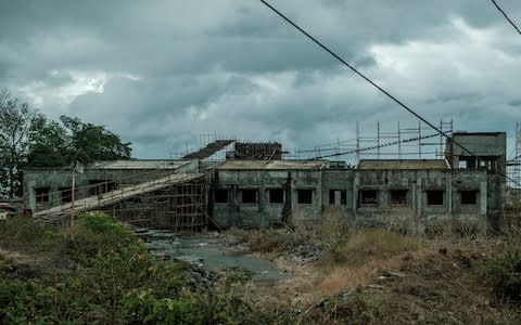 Abandoned construction of a Qatar financed new hospital in Mutsamudu, capital of the Island of Anjouan, on November 17, 2018. Building work was suspended after Comoros halted all relations with Qatar. - Credit: Eduardo Soteras Jalil /The Telegraph