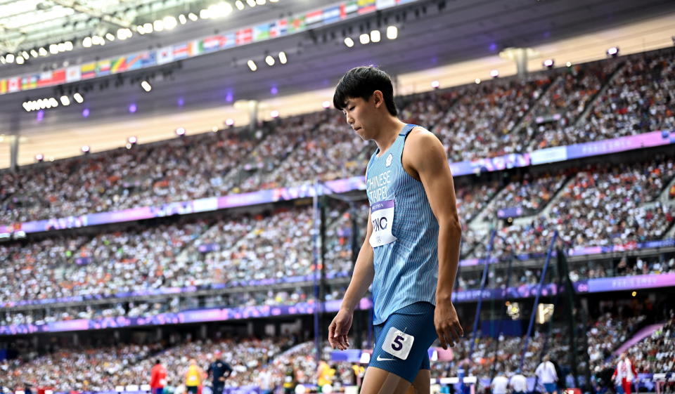 台灣田徑好手彭名揚因傷所擾，在巴黎奧運無法順利完賽。 (Photo By Sam Barnes/Sportsfile via Getty Images)