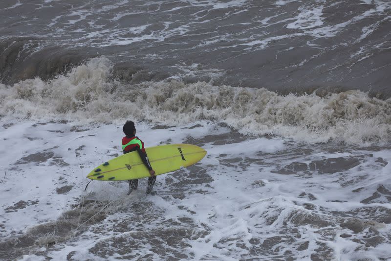 Massive waves pound central California coast