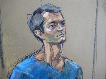 Ross Ulbricht , who prosecutors say created the underground online drugs marketplace Silk Road, makes an initial court appearance in New York, February 7, 2014. REUTERS/Jane Rosenberg