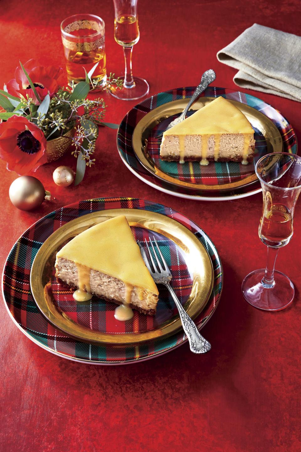 Gingerbread Cheesecake with Lemon-Ginger Glaze
