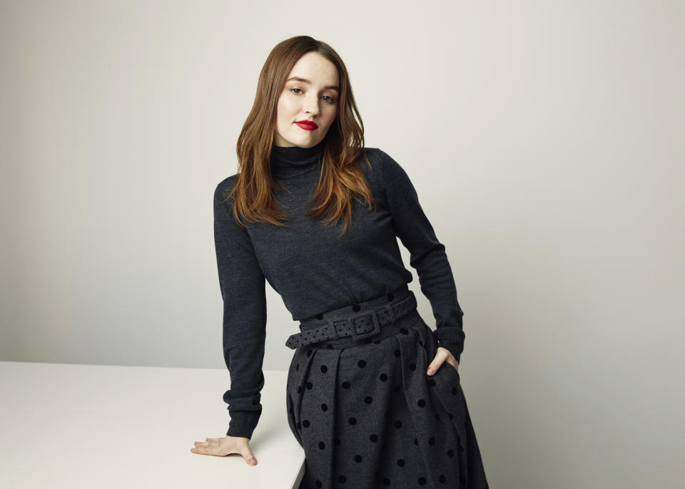 This Nov. 6, 2019 photo shows Kaitlyn Dever posing for a portrait in New York. Dever, the star of the Netflix series "Unbelievable," and the film "Booksmart," was named one of the breakthrough artists of the year by the Associated Press. (Photo by Taylor Jewell/Invision/AP)