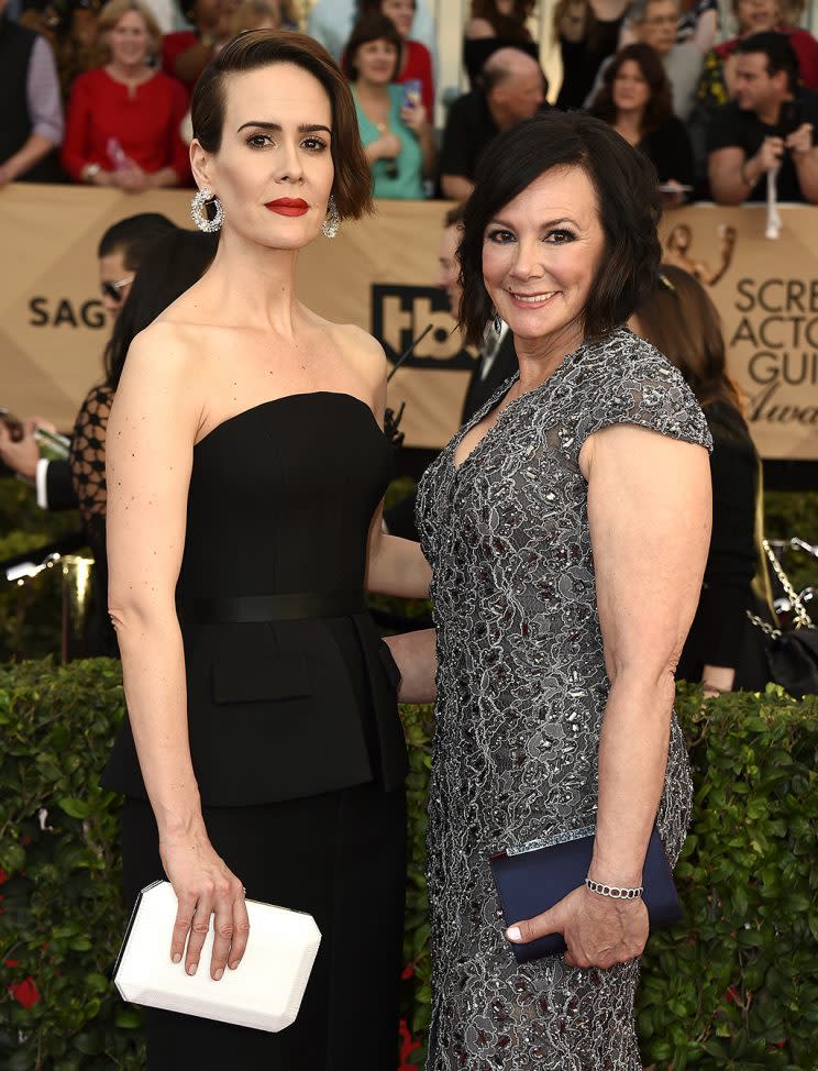 Sarah Paulson and Marcia Clark became fast friends while drinking tequila. (Photo by Jordan Strauss/Invision/AP)