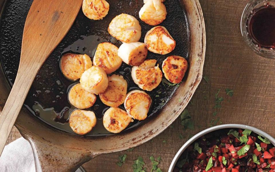 <p>Loren Cordain</p><p>Mouth-watering seared scallops topped with homemade beet relish is one indulgent dish!</p><p><strong>Get the recipe: <a href="https://parade.com/841273/communitytable/seared-scallops-with-beet-relish/" rel="nofollow noopener" target="_blank" data-ylk="slk:Seared Scallops with Beet Relish;elm:context_link;itc:0;sec:content-canvas" class="link ">Seared Scallops with Beet Relish</a></strong></p><p><strong>Related: 55 <a href="https://www.yahoo.com/lifestyle/55-air-fryer-fish-recipes-140215764.html" data-ylk="slk:Air Fryer Fish Recipes so Good You'll Want to Become a Pescatarian;elm:context_link;itc:0;sec:content-canvas;outcm:mb_qualified_link;_E:mb_qualified_link;ct:story;" class="link  yahoo-link">Air Fryer Fish Recipes so Good You'll Want to Become a Pescatarian</a></strong></p>