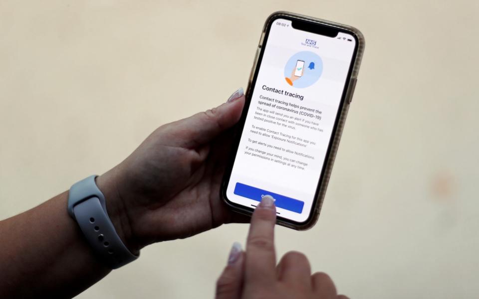The NHS contact tracing app - Carl Recine/Reuters