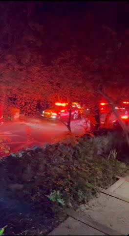 <p>Cara Delevigne'/Instagram</p> Cara Delevingne shares a video of emergency vehicles outside her L.A. home amid fire.