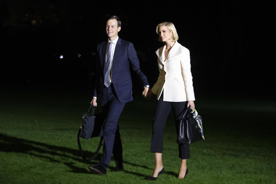 Ivanka Trump and Jared Kushner joined President Trump during a trip to Texas. [Photo: PA]