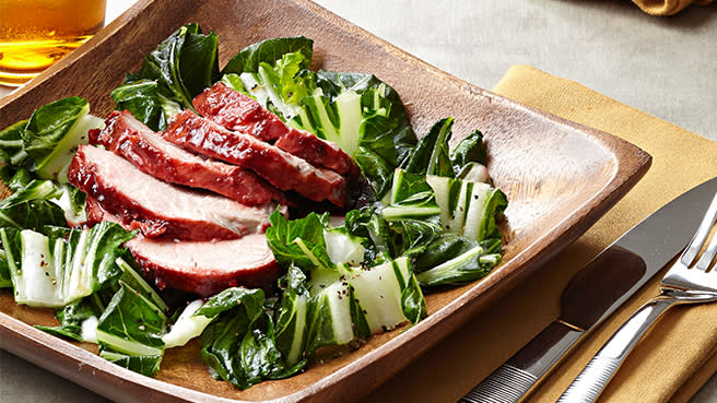 Chinese Barbecue Pork with Bok Choy