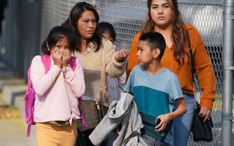 Parents were told to take their children away from the school - Credit: SCOTT VARLEY/AP