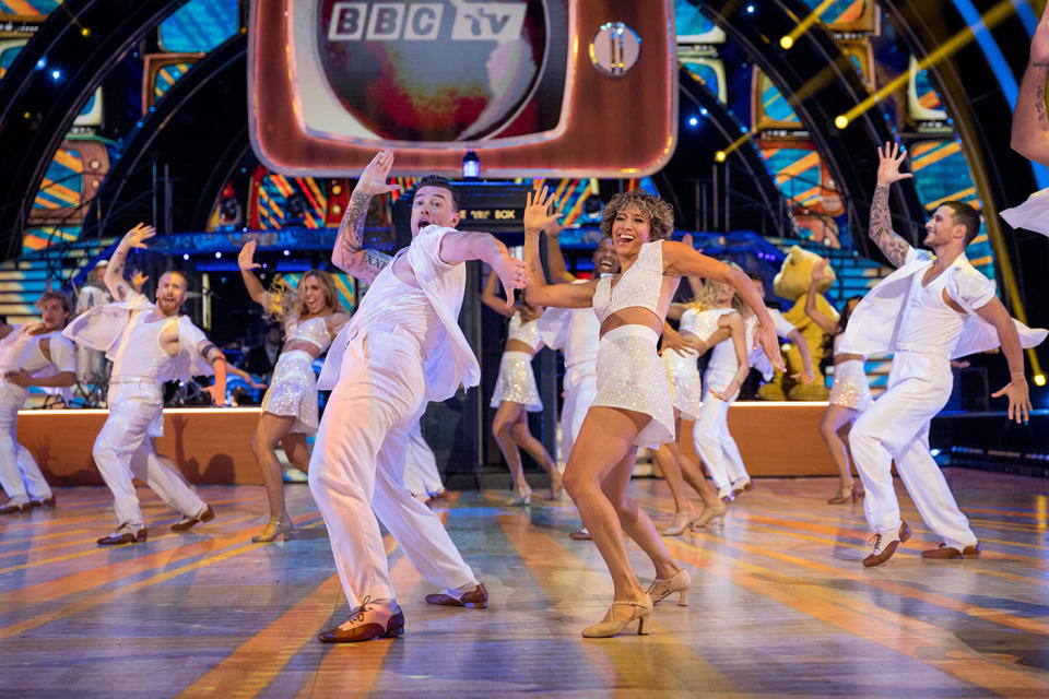 The Strictly pros paid tribute to BBC highlights. (BBC)