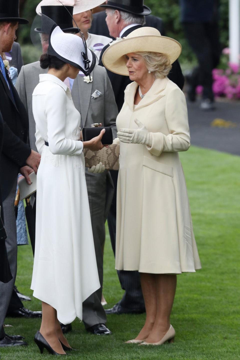 Camilla and Meghan chat happily at the event (Getty Images)