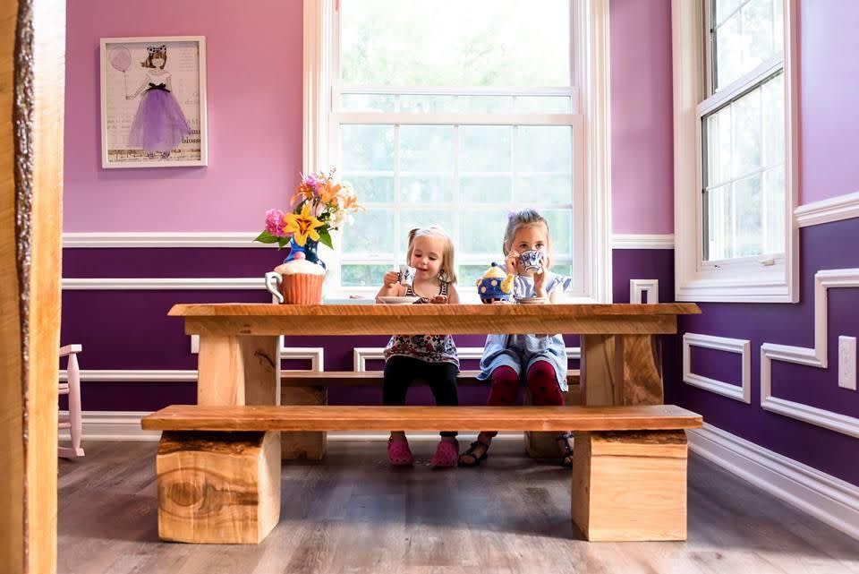 Dad Adam built it for his girls Avery and Violet. Photo: Flashes of Life Photography