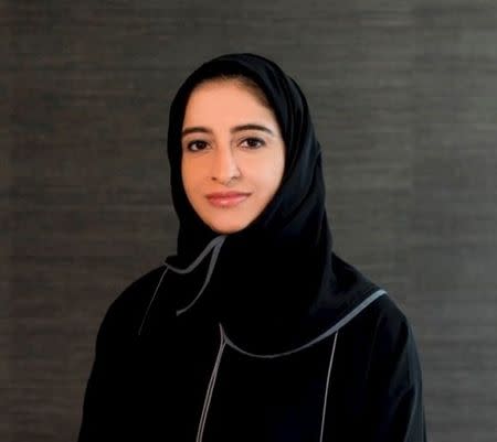 Najla Al Awar, who was made UAE's Minister of Community Development, is seen in this undated handout photo, UAE. REUTERS/WAM News Agency/Handout via Reuters