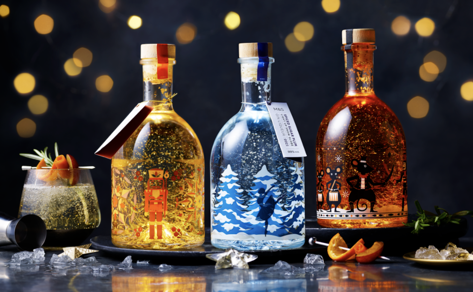 M&S' magical snow globe gins are back. (Marks & Spencer)