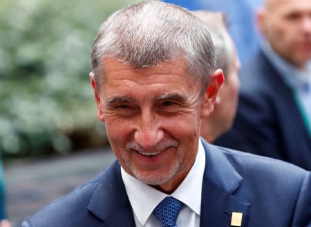 FILE PHOTO: Czech Prime Minister Andrej Babis leaves a European Union summit