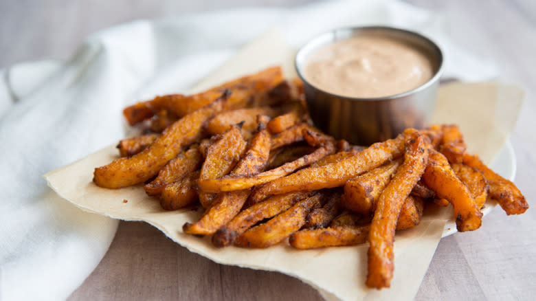 butternut squash fries with dip