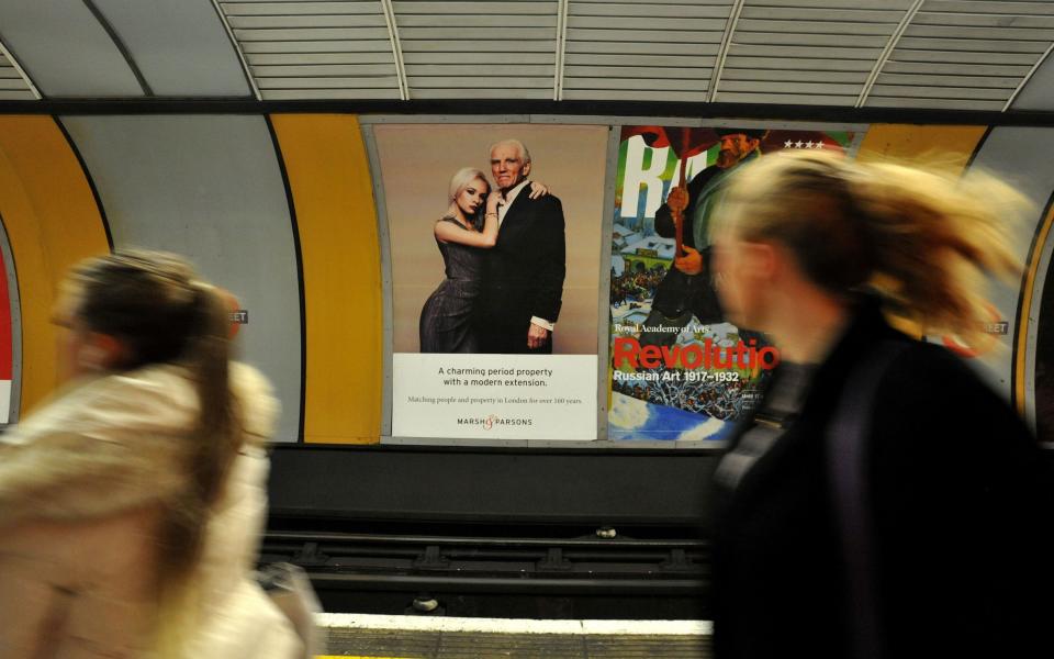 Tube poster - Credit: Nick Ansell /PA 