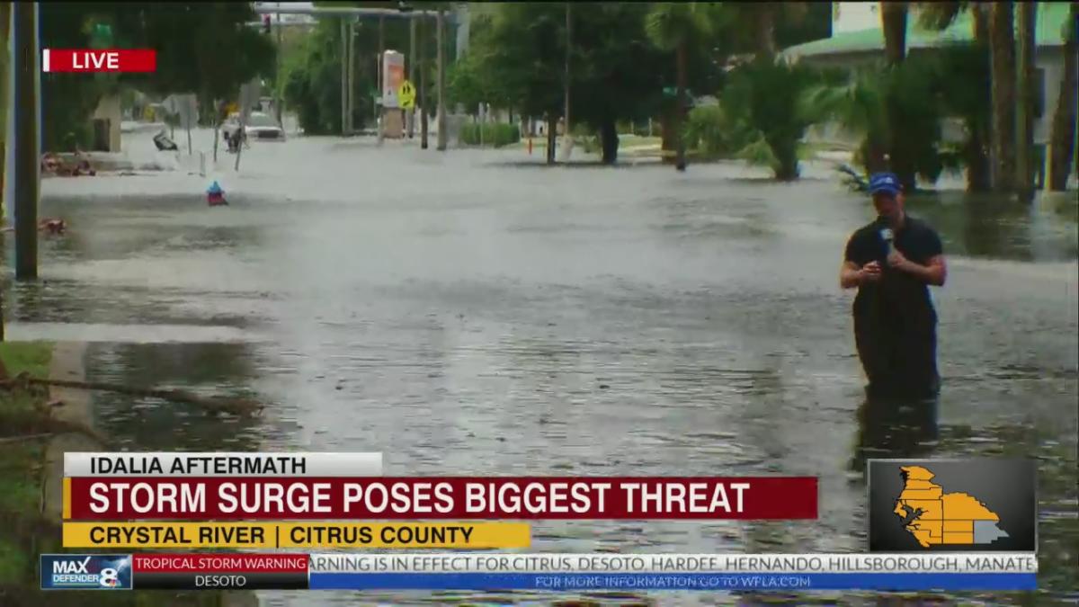 Flooding In Crystal River Fl After Hurricane Idalia