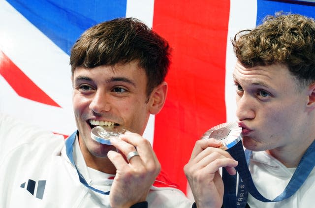 Tom Daley and Noah Williams with their medals