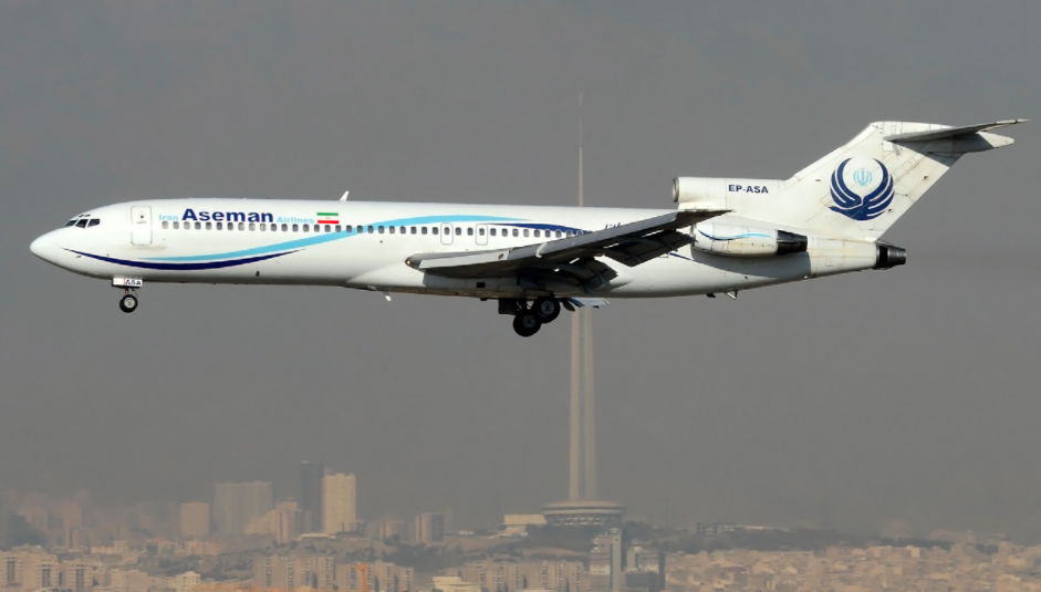 Boeing 727: the only carrier still flying these three-engined jets is Aseman Airlines: Mehrad Watson