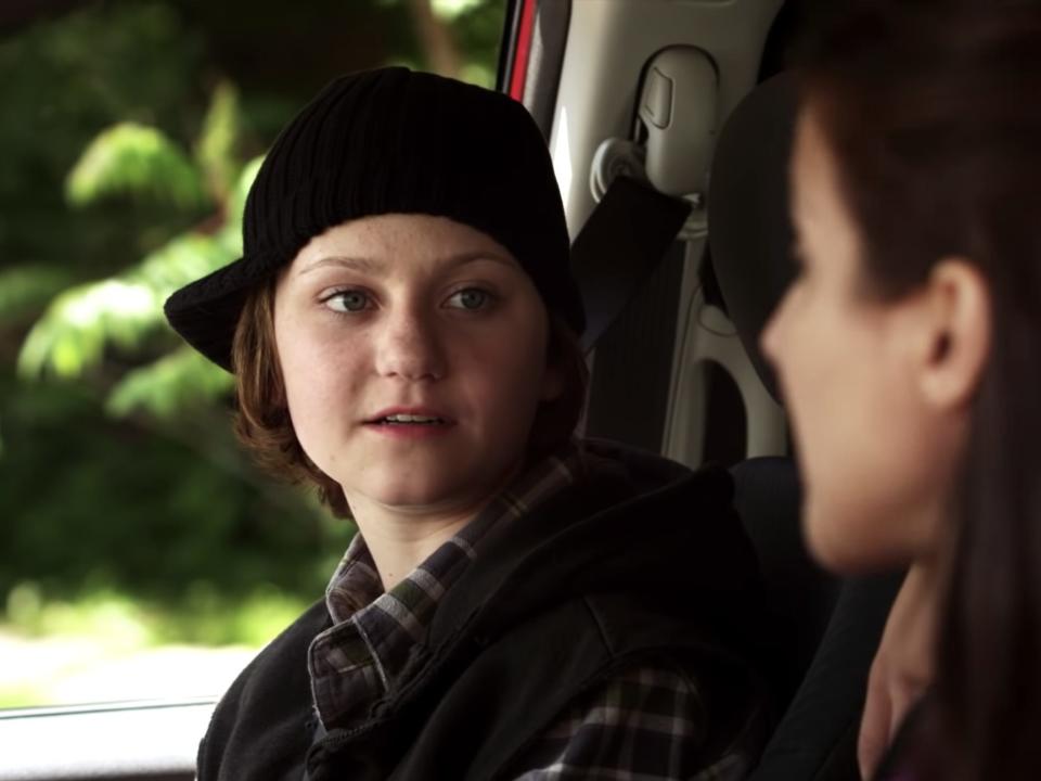 adam torres sitting in a car with his mother on degrassi season 10