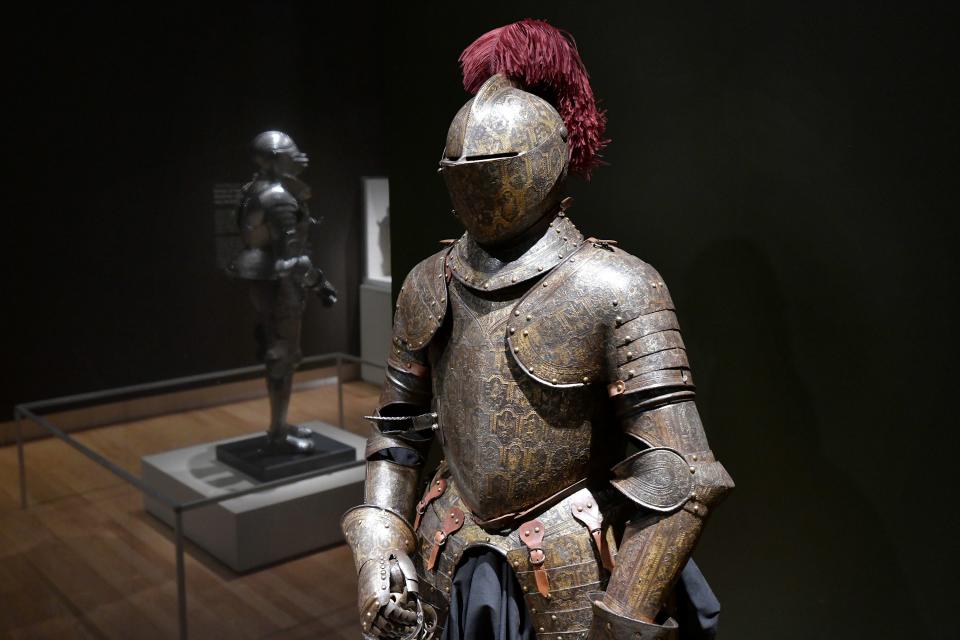 "The Age of Armor" includes pieces from Europe, some used on the battlefield, others for ceremony.