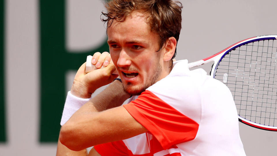 Daniil Medvedev wasn't keen to explain his defeat in any great depth. Pic: Getty