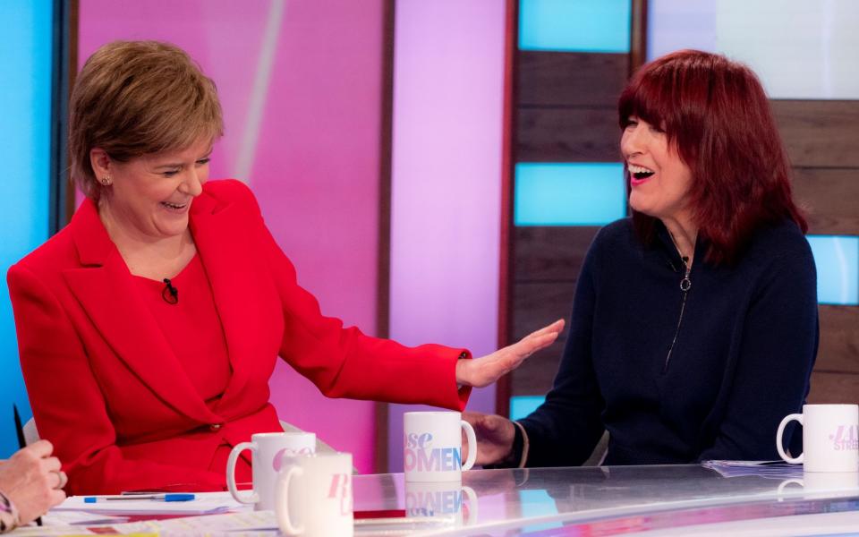 Nicola Sturgeon with Janet Street-Porter on ITV show Loose Women - Shutterstock