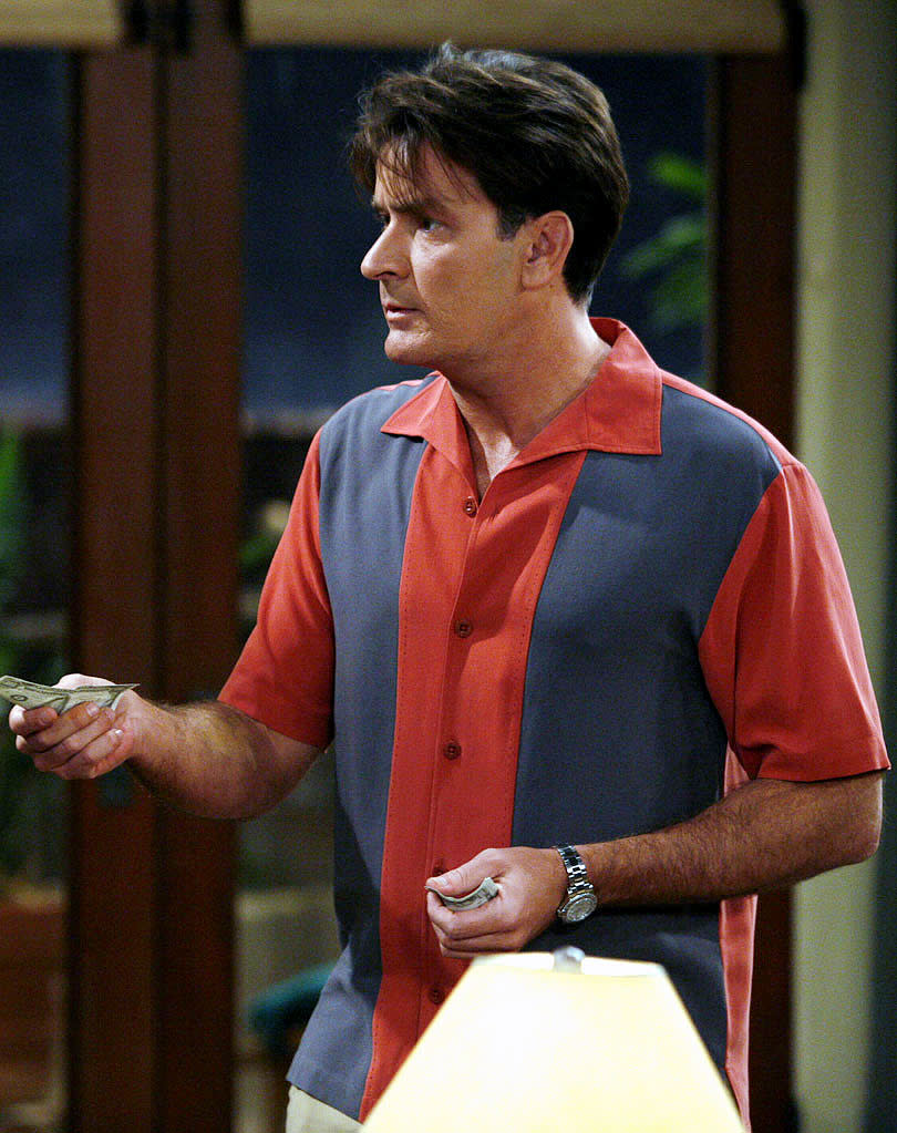 Charlie Sheen in Bowling Shirts