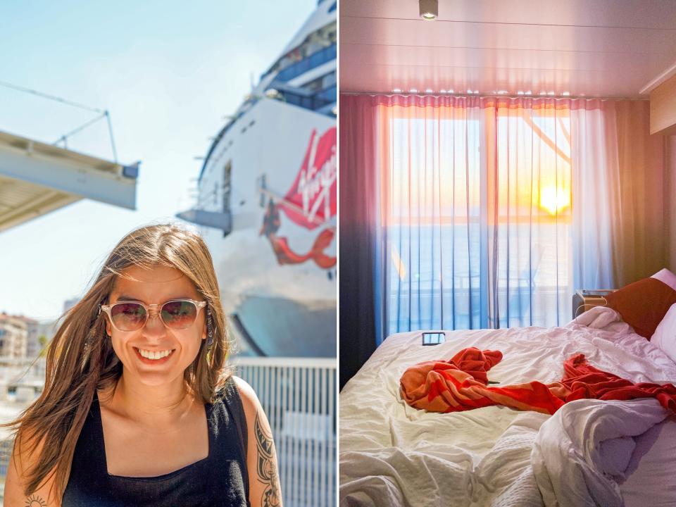 Unsere Reporterin hat eine Sea Terrace-Kabine auf einer Kreuzfahrt mit Virgin Voyages gebucht. - Copyright: Joey Hadden/Insider