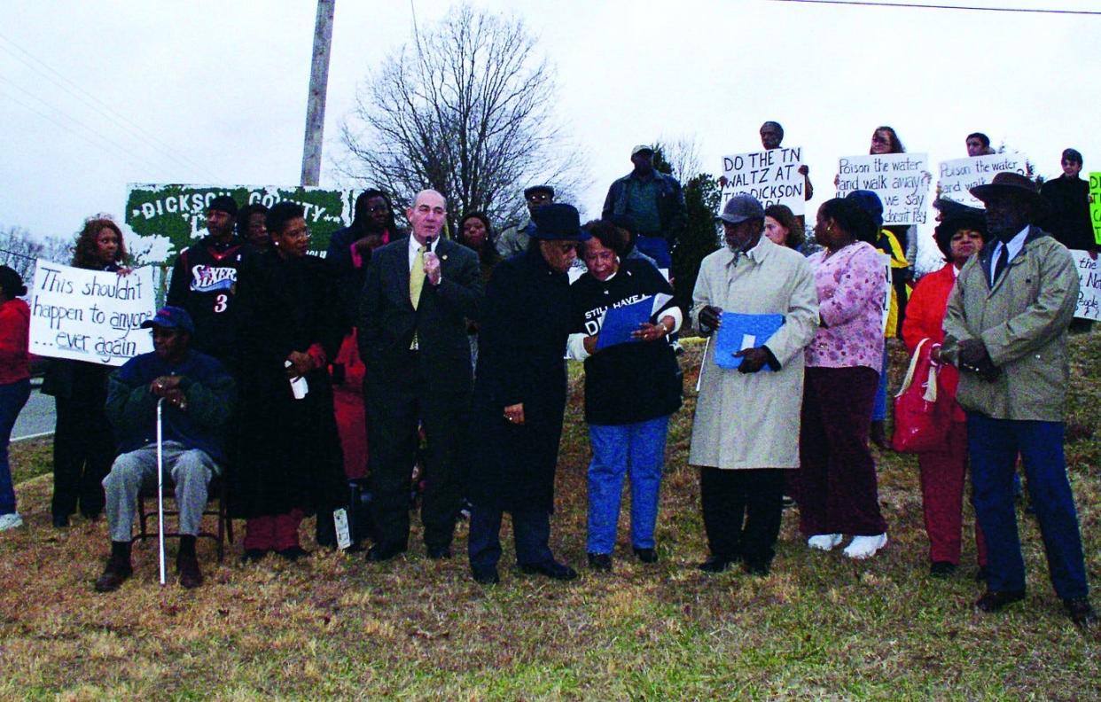 Protests by Eno Road area residents at the now-closed Dickson County Landfill in 2006.