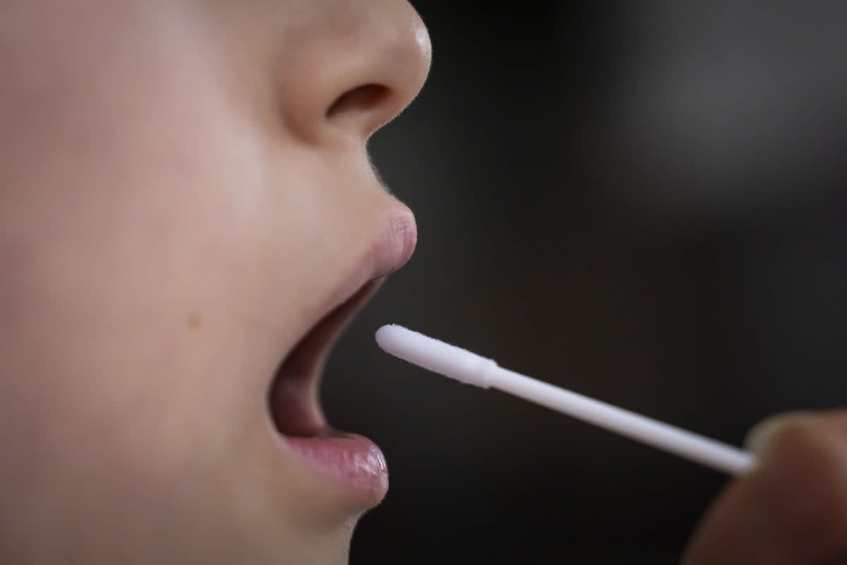 A man takes a Covid test (Stock image)  (PA Wire)