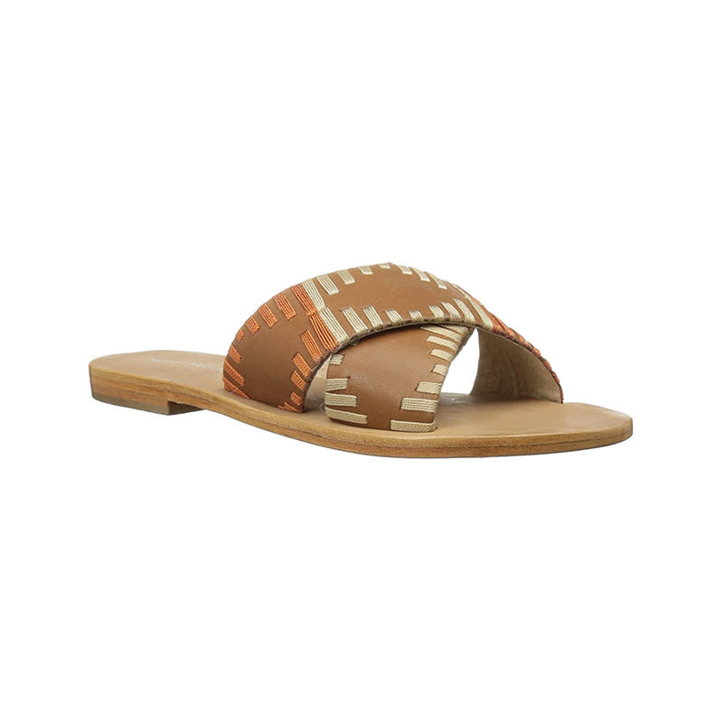 <p><a rel="nofollow noopener" href="http://amzn.to/2ss1Fkf" target="_blank" data-ylk="slk:Kelsi Dagger Brooklyn Crown Flat Sandal;elm:context_link;itc:0;sec:content-canvas" class="link ">Kelsi Dagger Brooklyn Crown Flat Sandal</a>, $85</p>