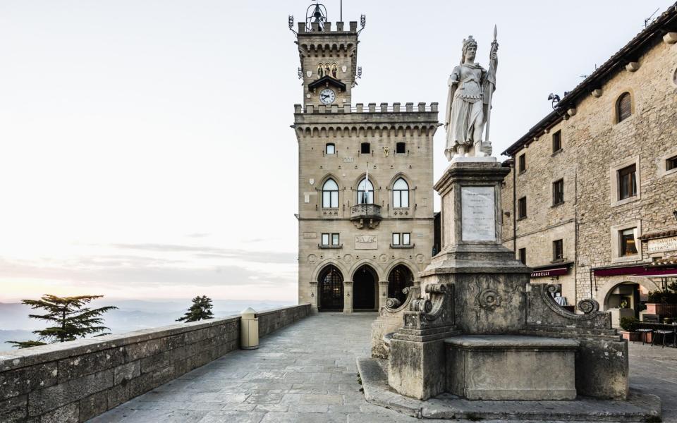 The town hall and Piazza della Liberta in the historic heart of San Marino - Getty