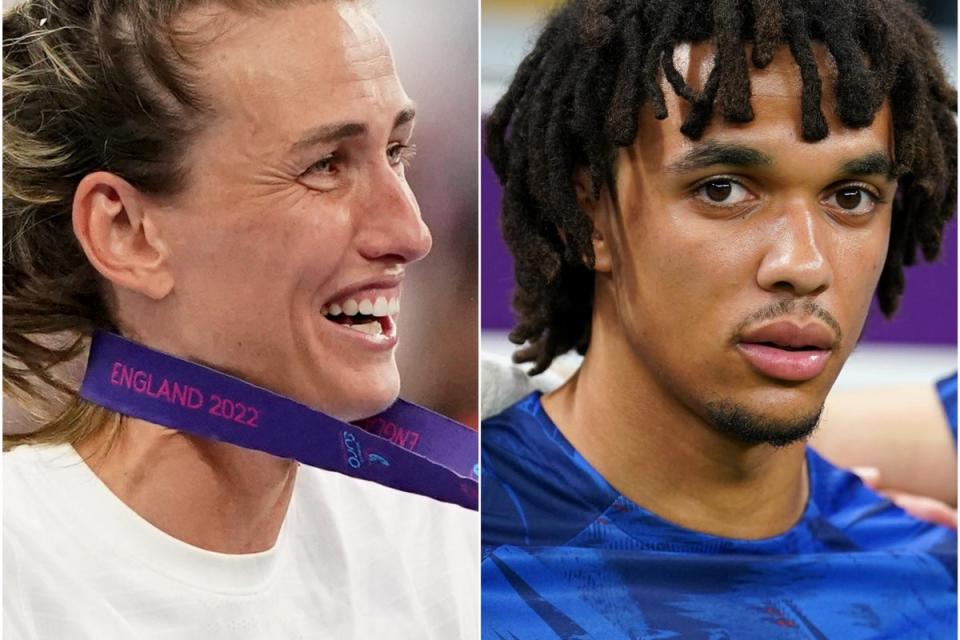 Jill Scott (left) and Trent Alexander-Arnold (Jonathan Brady/Mike Egerton/PA)