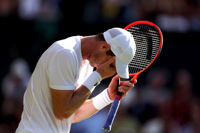 Andy Murray, pictured, crashed out of Wimbledon on the say day as compatriots Cameron Norrie and Liam Broady