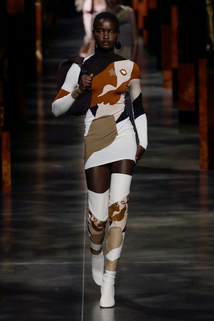 Fendi’s spring ’22, which include over-the-knee boots done in the artwork of Antonio Lopez. - Credit: Courtesy of Fendi