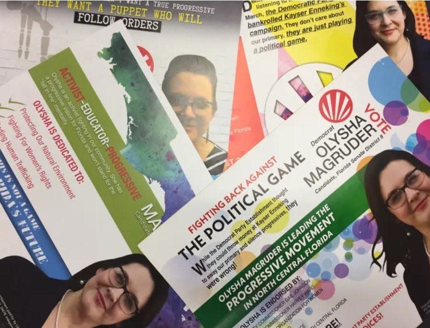 The nonprofit Liberation Ocala African American Council had put out mass mailers and TV ads supporting former state Senate candidate Olysha Magruder in 2018 attacking her primary opponent Kayser Enneking. The ads have since been tied to Republican operatives and Florida Power and Light to help Sen. Keith Perry retain office.