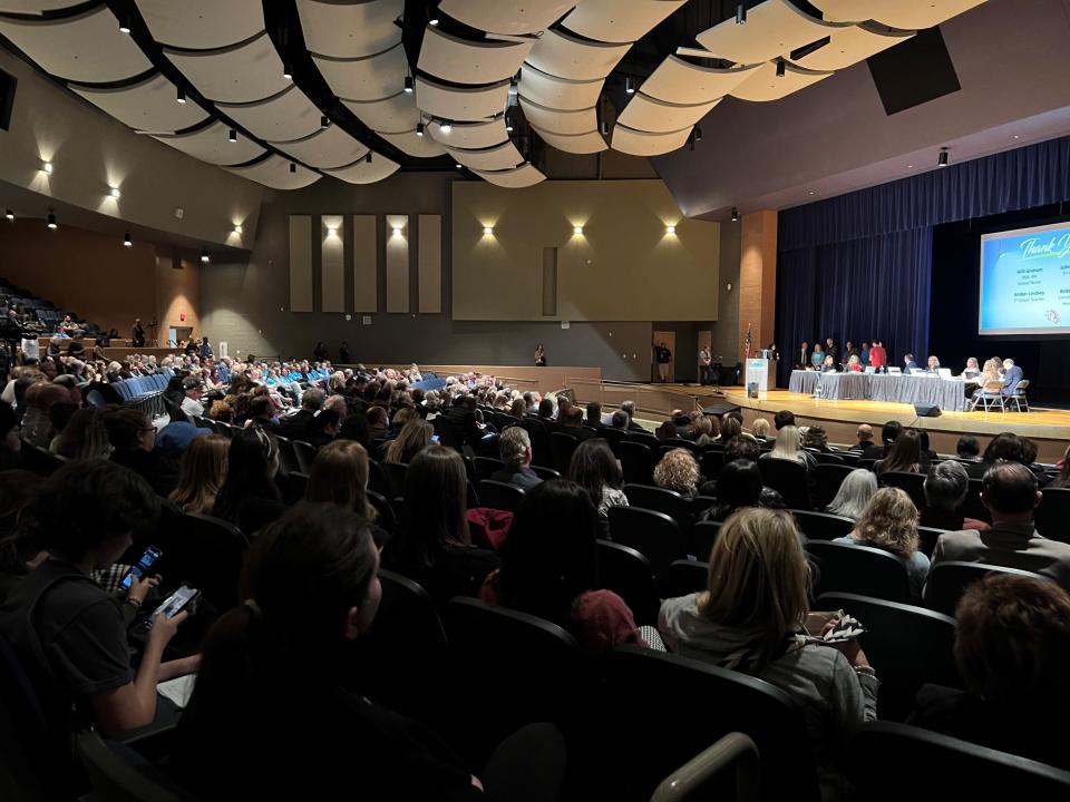 Scores of parents, teachers and students showed up at the Scottsdale Unified School District board meeting Tuesday night to rally in support of Superintendent Scott Menzel who has been under fire for comments he made in 2019 condemning systemic racism.