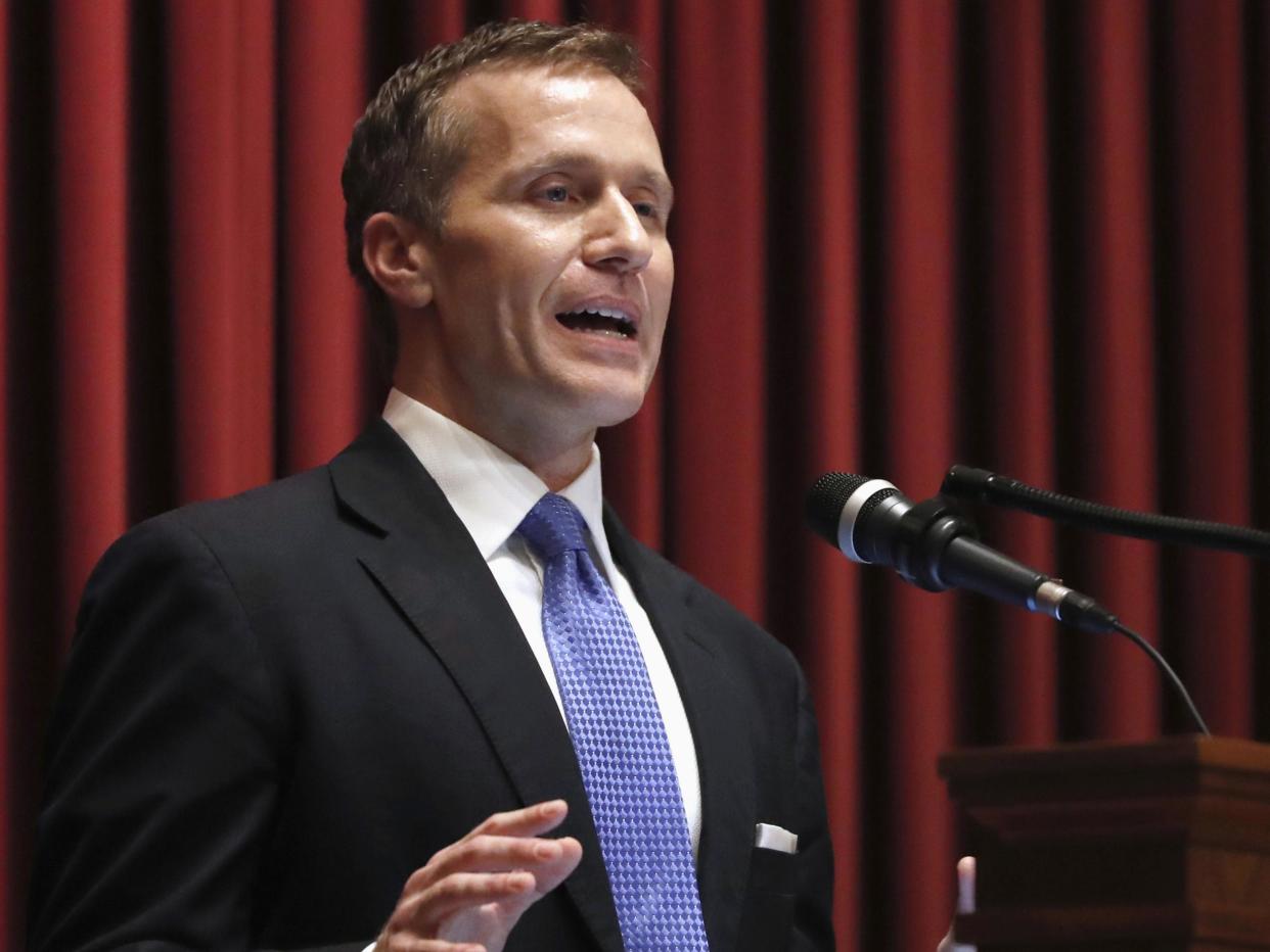 Missouri governor Eric Greitens delivers the annual State of the State address to a joint session of the House and Senate in Jefferson City: AP