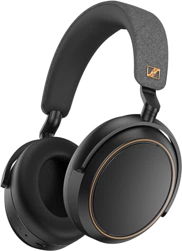 Sennheiser Professional Audio Momentum 4 Wireless Headphones - Bluetooth Headset for Crystal-Clear Calls with Adaptive Noise Cancellation, 60h Battery Life, Lightweight Folding Design - Black/Copper