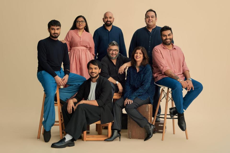 The India Bafta Breakthrough cohort: Shardul Bhardwaj, Lipika Singh Darai, Kislay, Sanal George, Satya Rai Nagpaul, Miriam Chandy Menacherry, Abhay Koranne and Abhinav Tyagi (BAFTA/Vikas Gotra)