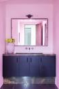 <p>Want your bathroom to bright and unique without the hassle and commitment of paint? Take note of this powder room by Breegan Jane, where circadian-rhythm color lights turn the cream walls temporarily pink. </p>