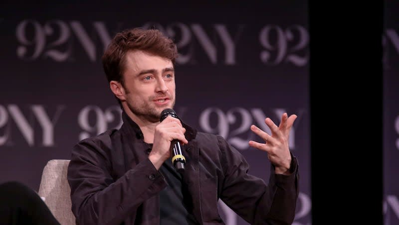 Actor Daniel Radcliffe from the Broadway cast of "Merrily We Roll Along" in conversation at The 92nd Street Y on Thursday, March 28, 2024, in New York.