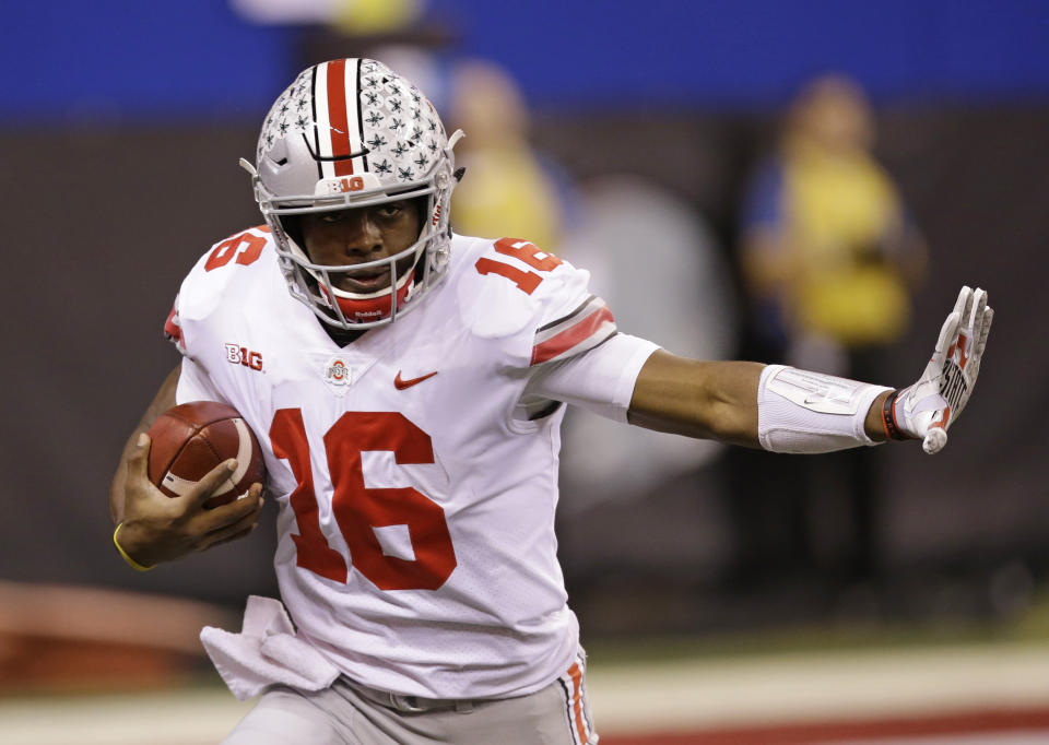 It’s your last chance to watch J.T. Barrett at Ohio State. (AP Photo/AJ Mast, File)