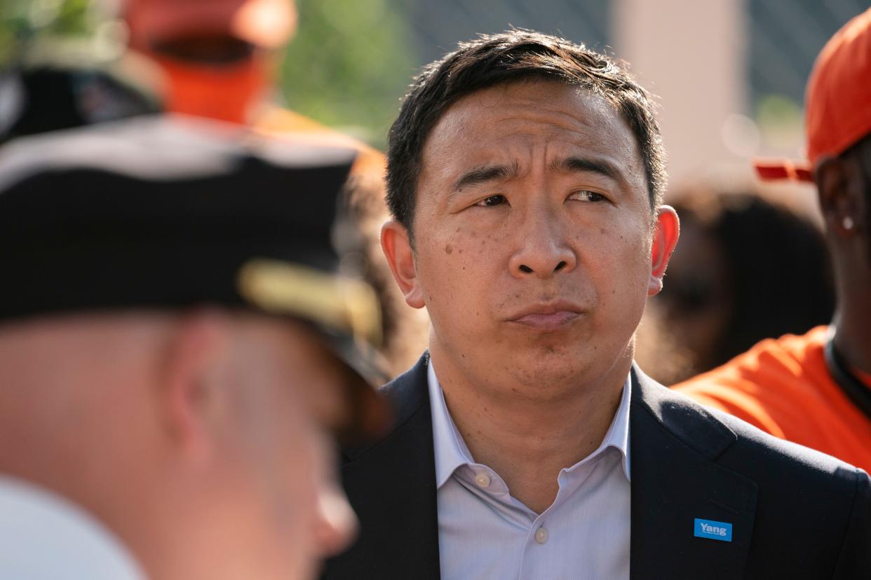 Andrew Yang has slumped in the polls.